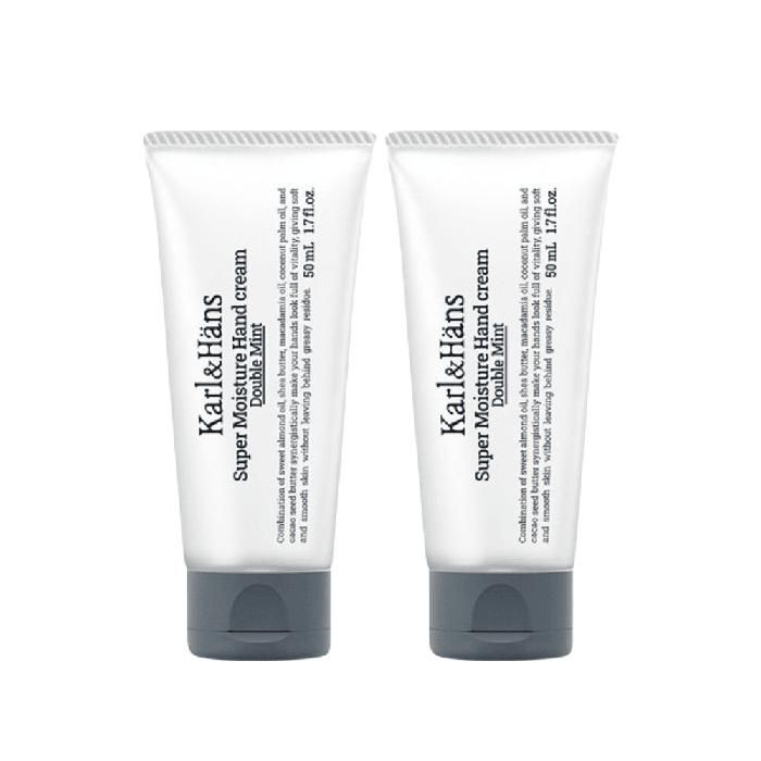[기타] 피죤 칼앤한스 핸드크림 슈퍼모이스처 핸드로션 50ml 2개 미니 선물 세트 더블민트