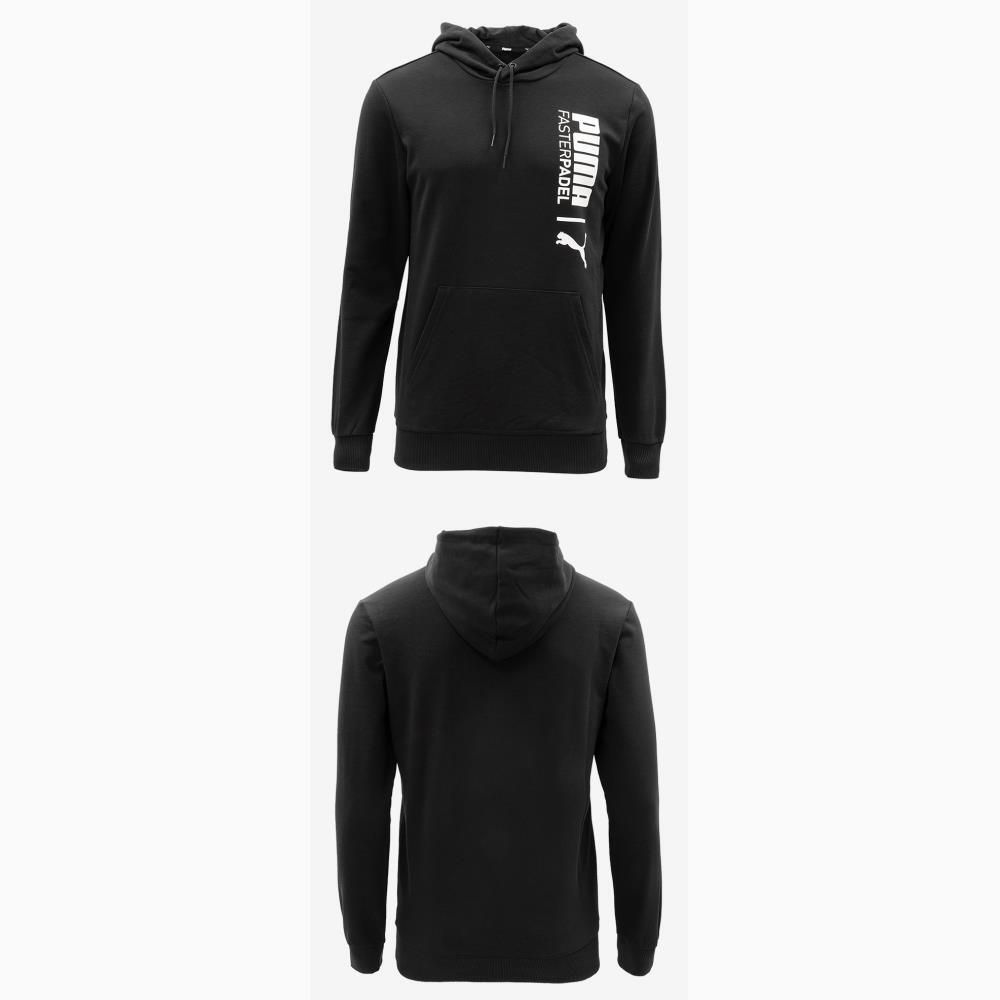 라푸마 푸마 트레이닝 스포츠 후드 티셔츠 블랙 댄디한스타일 케쥬얼한 데일리스타일 베이직코디 10대 단체티셔츠