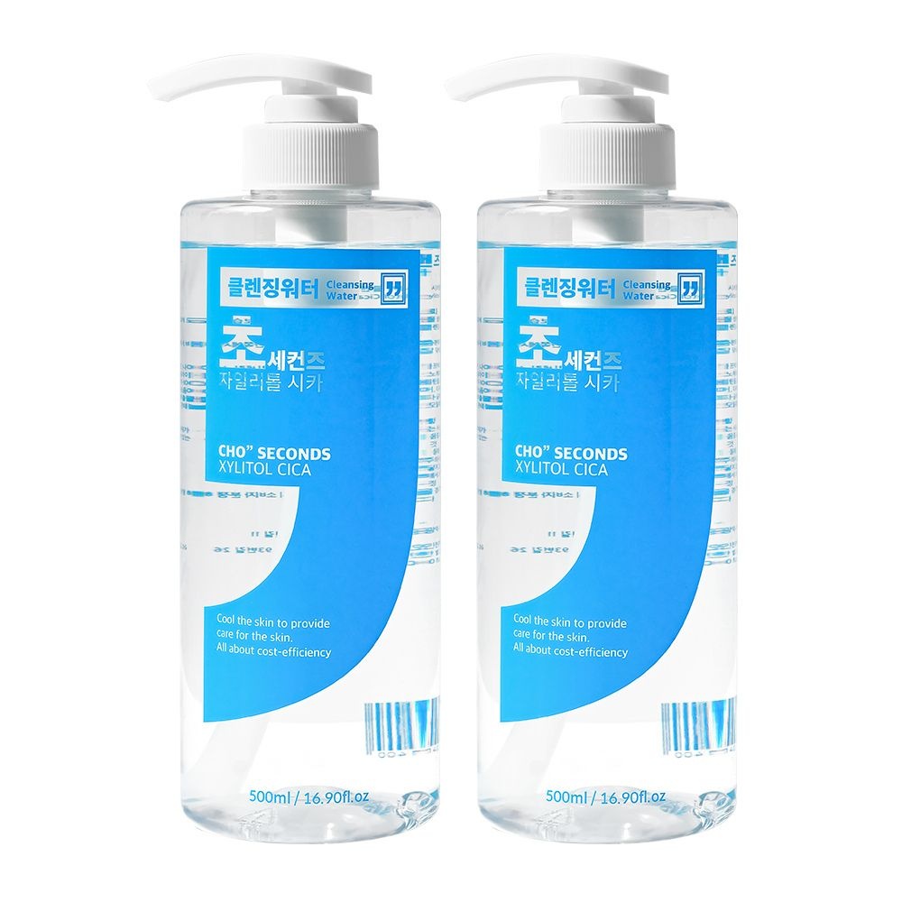 씨앤피코리아 (현대Hmall) 초세컨즈 자일리톨 시카 비건 클렌징 워터 500ml 2개 / 대용량 저자극