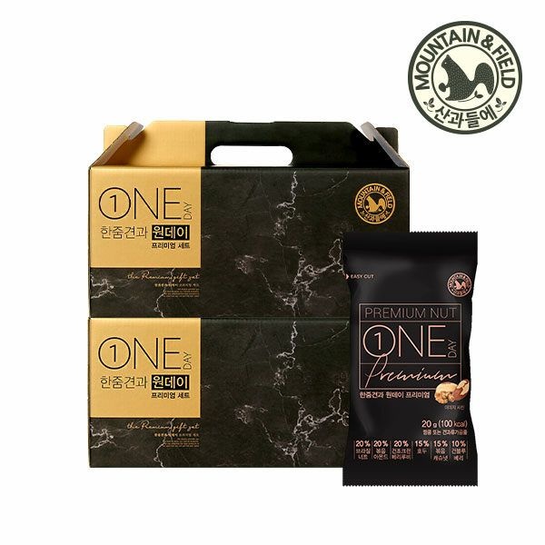 (주)산과들에 [산과들에]한줌견과  원데이프리미엄20세트x2 총 40봉