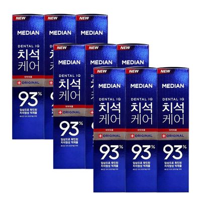 메디안 치석케어 93% 오리지널 치약 120g x 9개