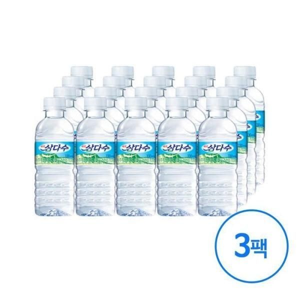 제주삼다수 이지하우스 RGMM3R4P제주 삼다수 생수 유라벨 330ml 60병 삼다수330 529562
