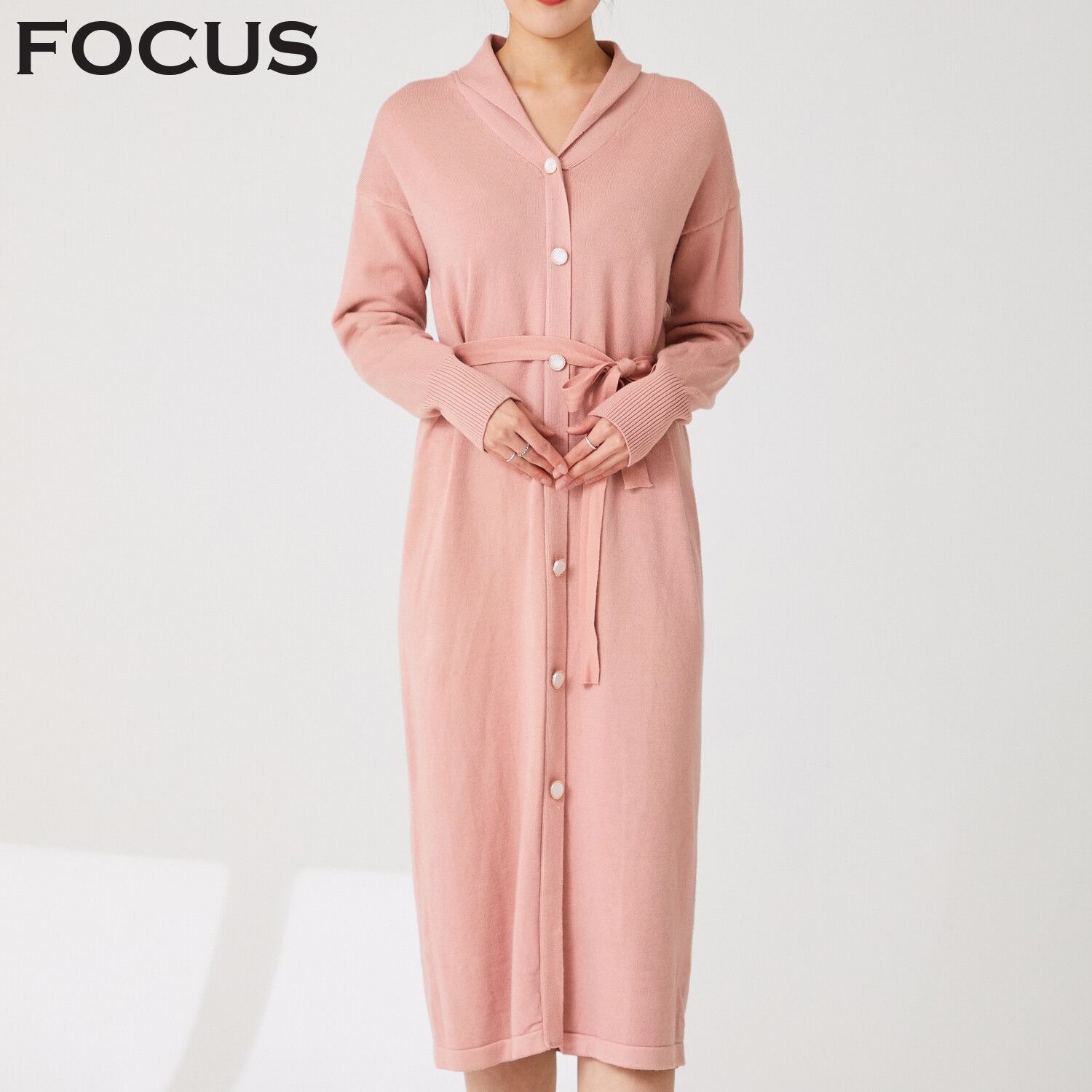 포커스 [모다아울렛][포커스]둥근카라니트원피스/FS2A7OP0083_JK 전주김제점