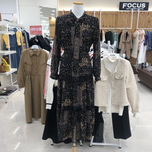 포커스 [모다아울렛][포커스]리본 레이스 플라워 롱 원피스 FS2A7OP00960_JK 전주김제점