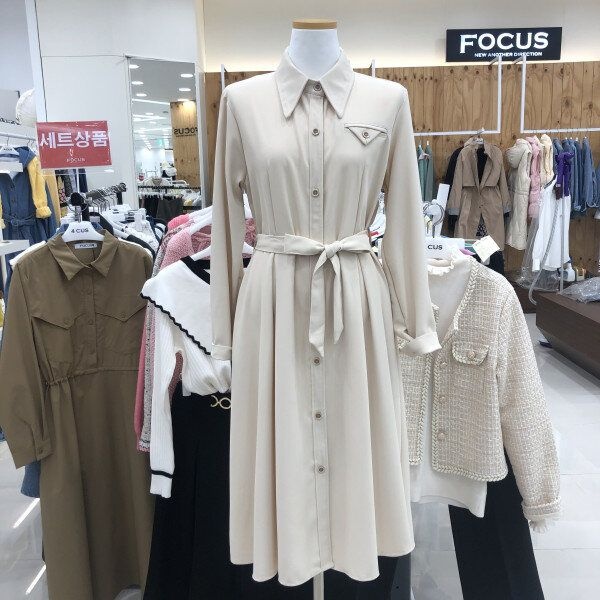 포커스 [모다아울렛][포커스]카라넥 파스텔 롱원피스 FS2A7OP00330_JK 전주김제점