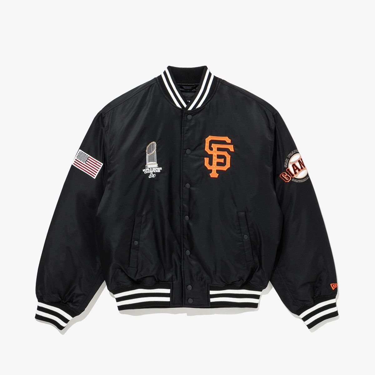 [롯데백화점] 뉴에라 공용 MLB 샌프란시스코 자이언츠 월드시리즈 챔피언스 재킷 블랙 14742012 LE1220236476
