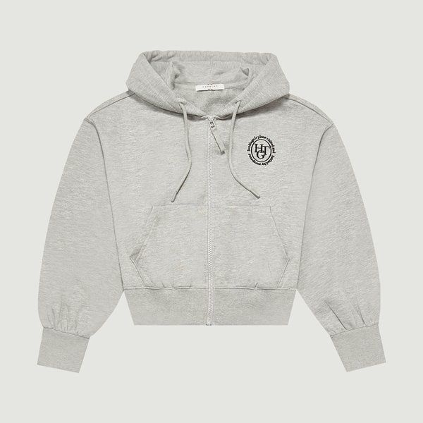 행텐 행텐)여성 스몰 자수 크롭 기모 후드집업10490-134-851-12-053_dk_DG