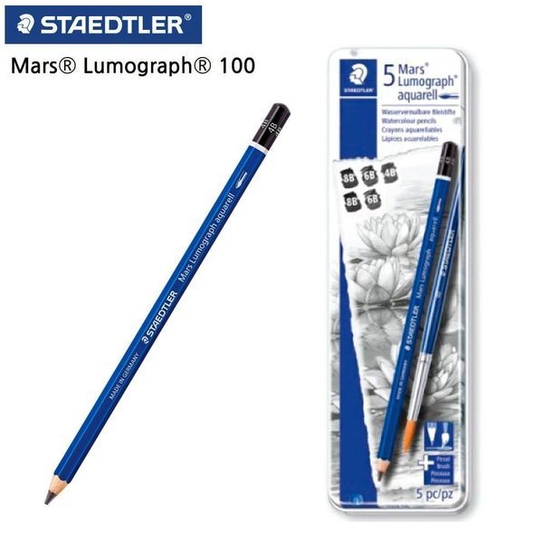 알티피아 [하프클럽]100A 전문가용 6본세트 수채연필 마스 스테들러