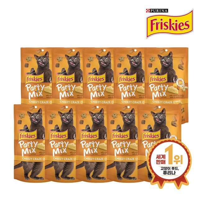 프리스키 파티믹스 치즈크레이지 60g 10개 + 원캣습식1봉증정