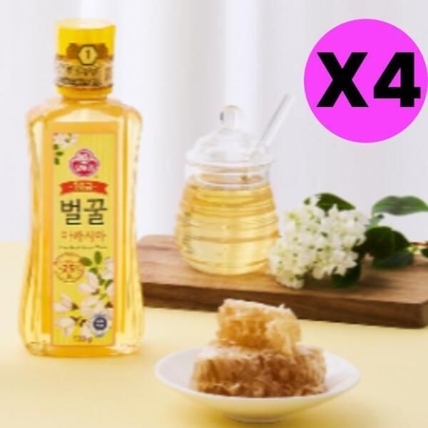 오뚜기 [셀러허브 식품] 오뚜기 급 아카시아 벌꿀 꿀 900g X4개 허니브레드
