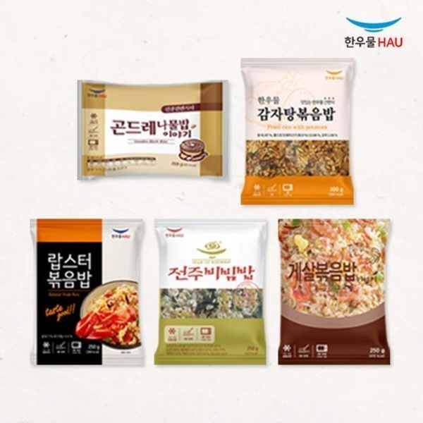 한우물 혼합밥세트 곤드레나물밥 250g + 감자탕볶음밥 300g + 랍스타볶음밥...