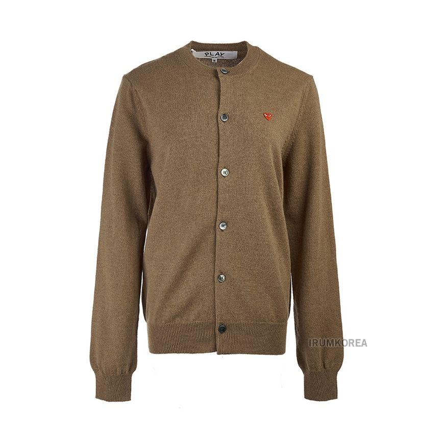 꼼데가르송 [라벨루쏘] FW24 공용 하트 와펜 가디건 AX N079 051 3 BROWN