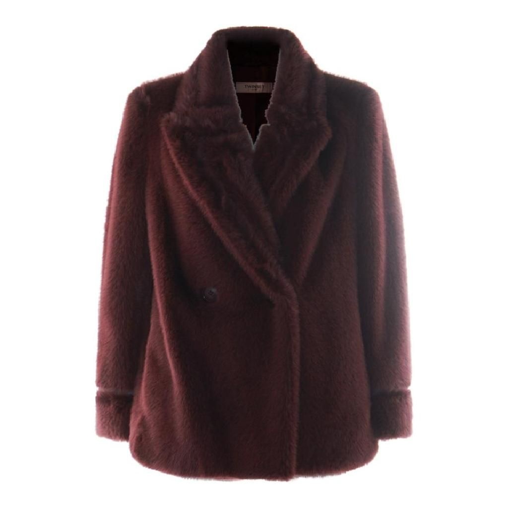 [해외] 트윈셋 DARK PURPLE FUR JACKET 252TT2154S2093212635 PURPLE EDEN  [관부가세포함]