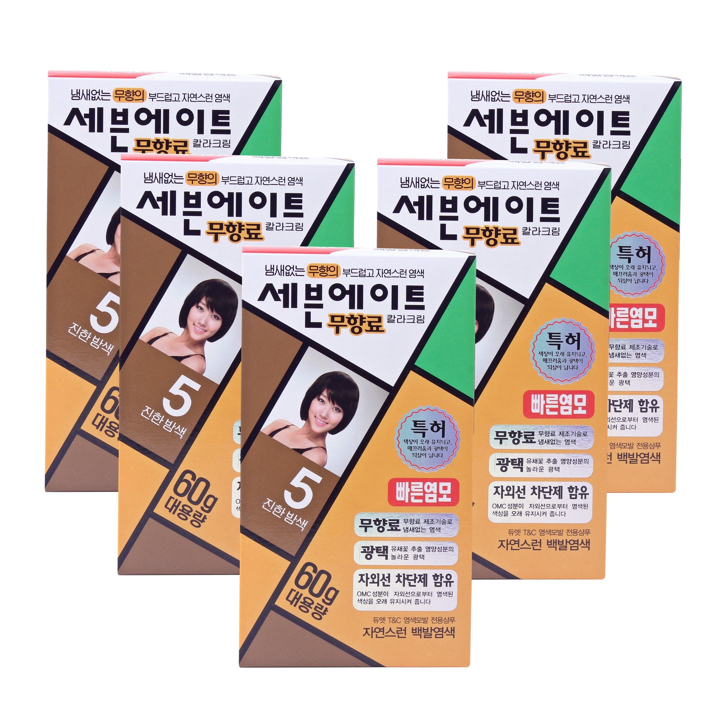 [오늘출발] 세븐에이트 무향료 칼라크림 5개 SET (60g*5개)