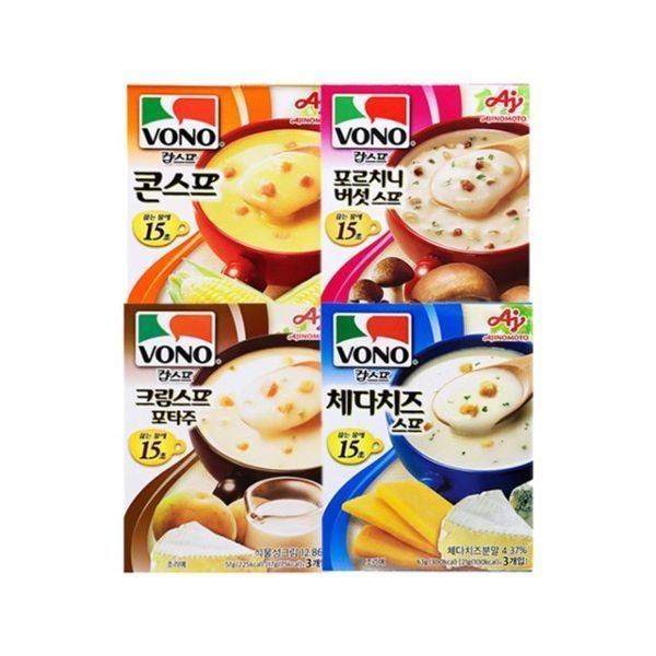 보노 스프 3P x 4종세트 콘스프+버섯+체다치즈+크림