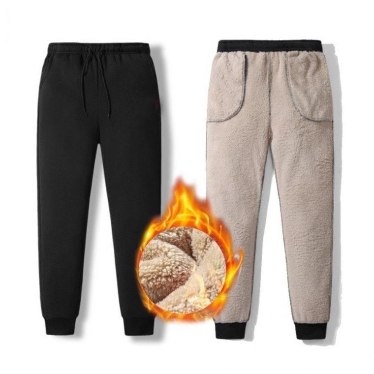 [PAPA.G]조거팬츠 무지 보아털 기모 작업복 밴딩 양털 겨울 바지 털바지  방한 트레이닝 두꺼운[인기제품]