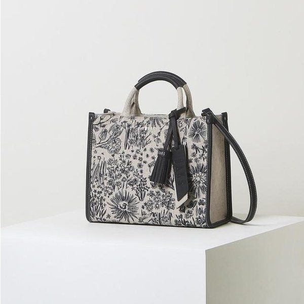 닥스 DAKS DCBA2E654N2 [MISTY FLOWER JQD] 네이비 플라워자수 자카드 스몰 토트백 361510