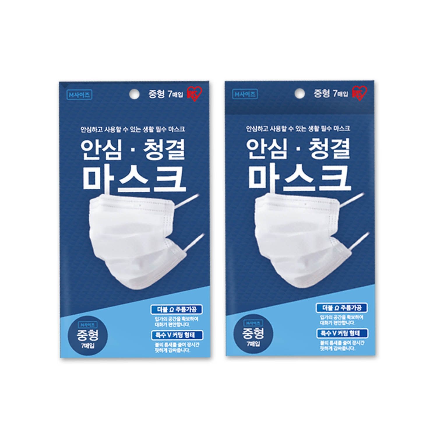 아이리스 아이리스 70매 개별 낱개 지퍼백 포장 MB필터 일회용 일반 마스크 PM-7PN-L