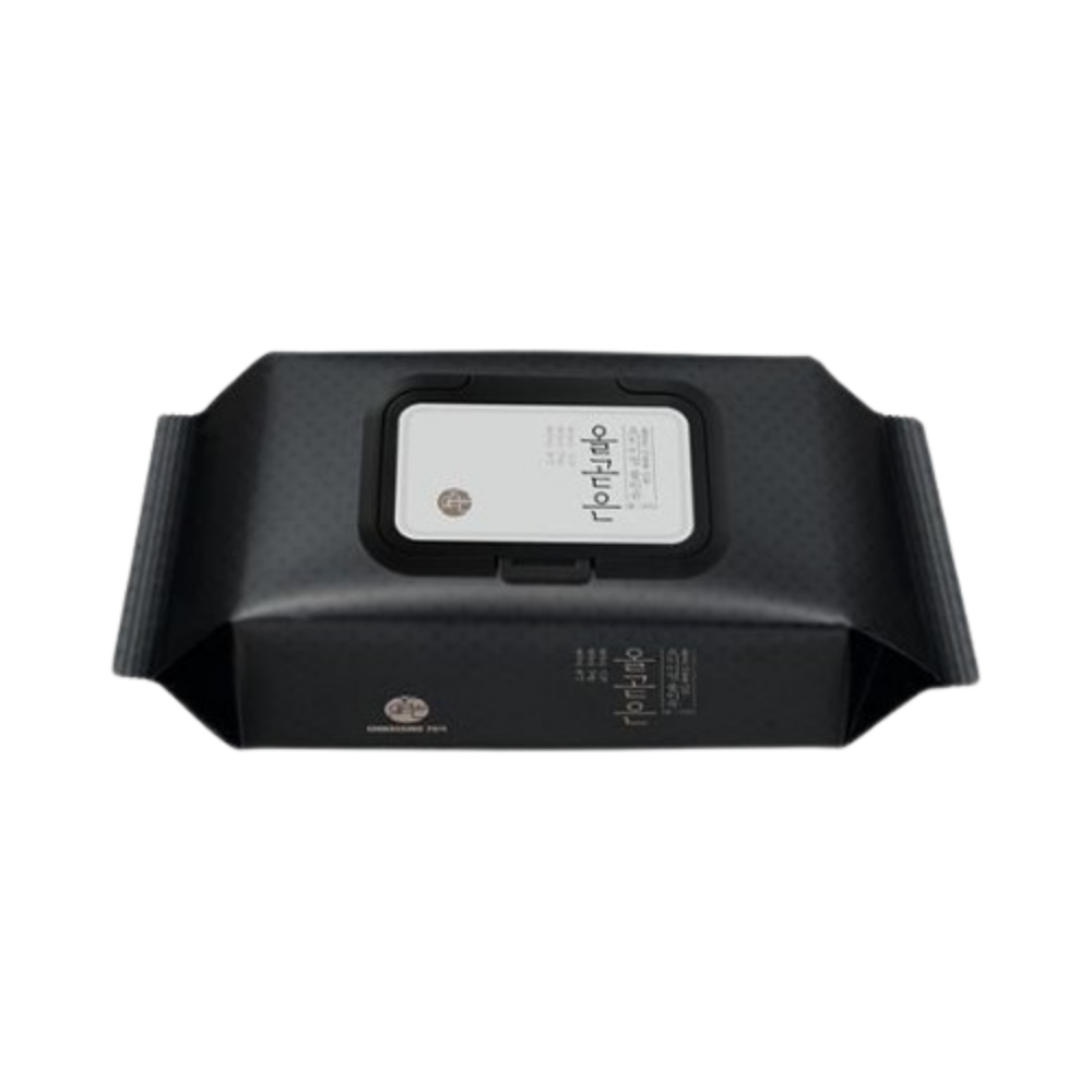 올곧은 물티슈 70매 캡형 엠보싱 70매 X 10팩 (프리미엄.블랙)