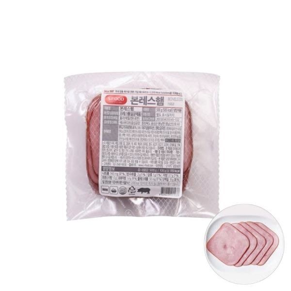 에스푸드 본 프레스햄 사각 슬라이스 500g