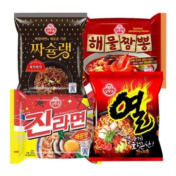 오뚜기 진라면 5입 + 열라면 5입 + 짜슐랭 5입 + 해물짬뽕 5입