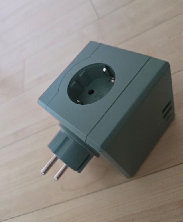 에코너 멀티탭 큐브 USB 타워형 고용량 멀티 콘센트 플러그형 MT01 (그린 1개)