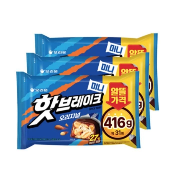 오리온 오리온 핫브레이크 미니 오리지널 416g 3개