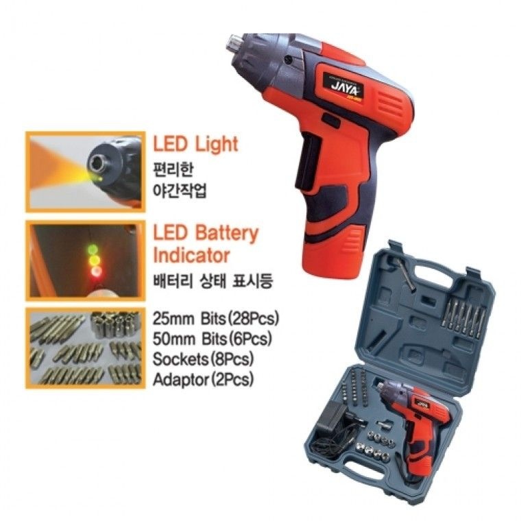 자야 공구 가정용 리튬이온 충전 드라이버 JUD-480S
