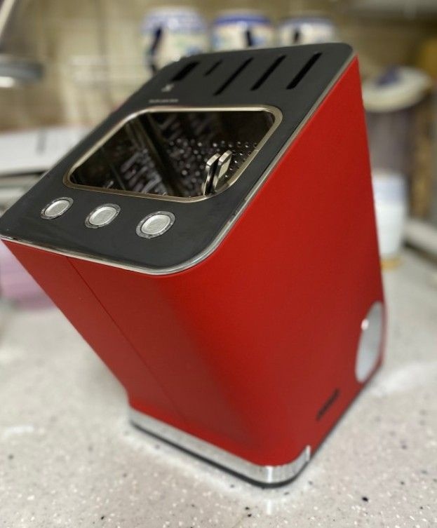 쿠진 나이프케어2 칼소독기 나이프케어 본품 + 에지리칼세트 6인용 (루비레드)