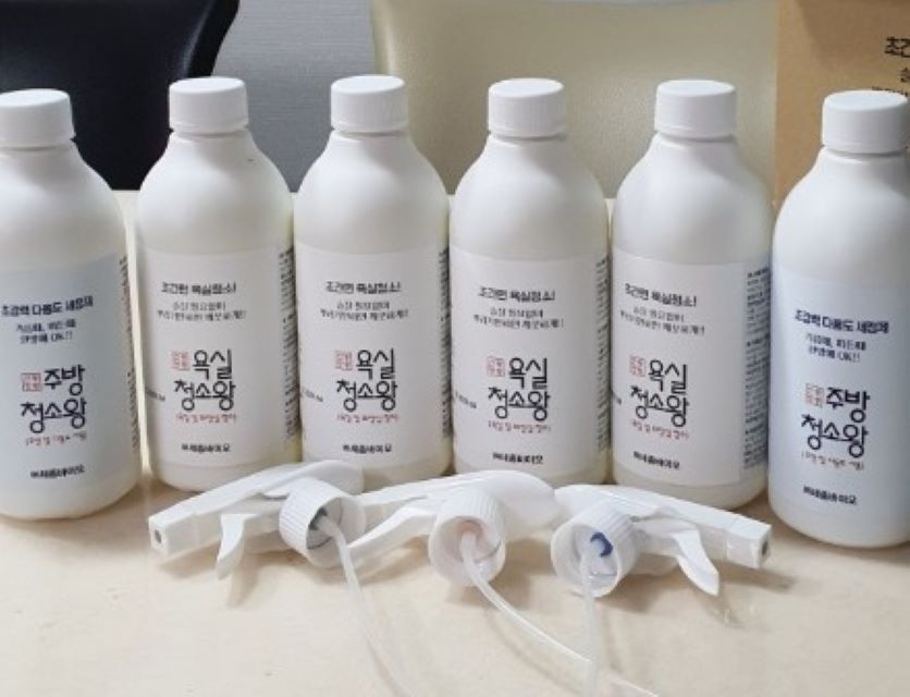 신통방통 인포벨 욕실청소왕 뿌리는소독제 세트 화장실변기청소