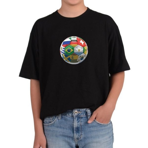 [하프클럽]길단 반팔 USA핏 축구공 월드컵대회 축구 잘하는 나라 SOCCER그림 다양한색상 전사이즈