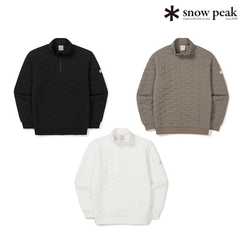 [롯데백화점] 스노우피크 어패럴 [최초가:129,000원] 퀼팅 반집업 맨투맨 캠핑룩 티셔츠 S24WMFZT34_BS_L LE1220180896