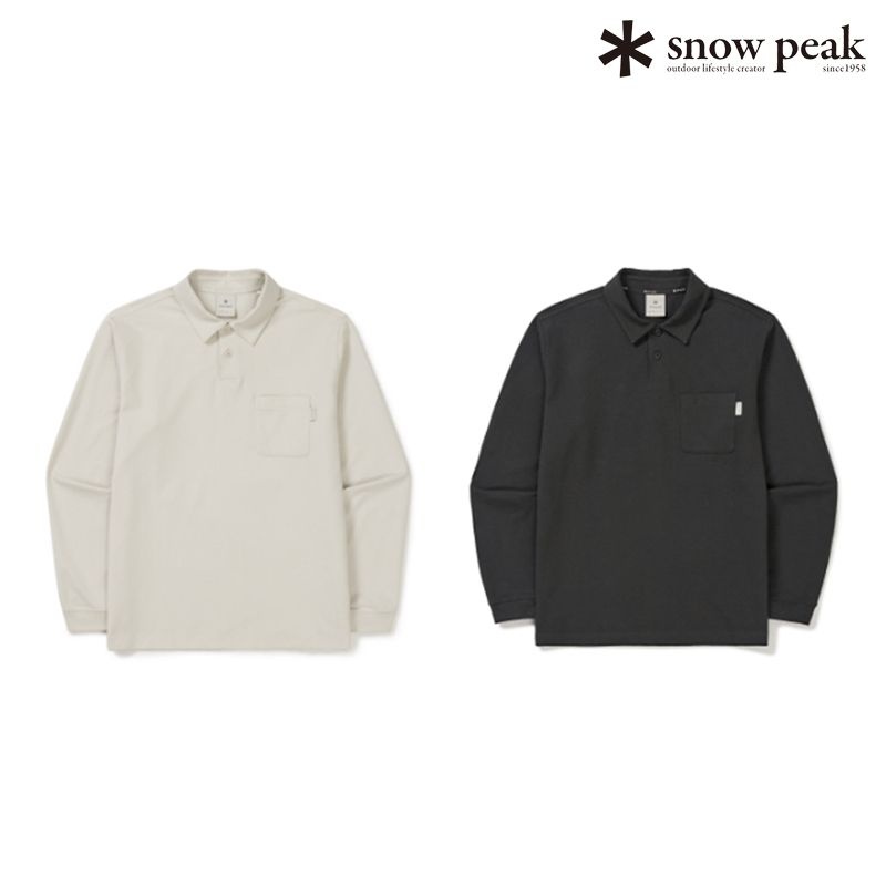 [롯데백화점] 스노우피크 어패럴 [최초가:89,000원] 퀵드라이 긴팔 폴로 티 캠핑룩 카라티셔츠 S24SMFPS62_BS_L LE1220175582