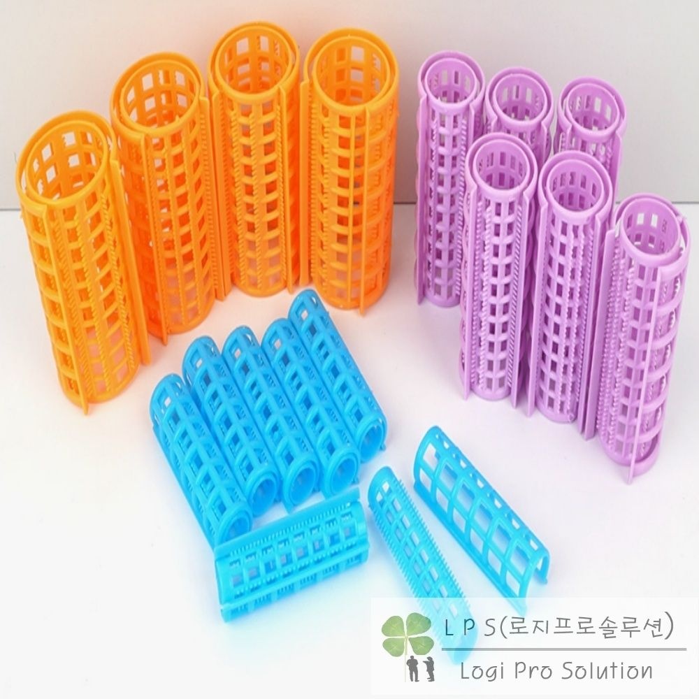 LOGIPRO 비제이마켓 컬러 구르프 헤어롤 구르프중형 열헤어롤 집게구르프