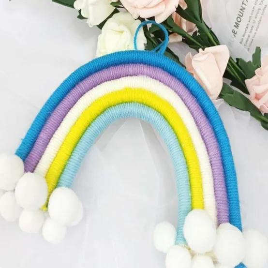 마크라메 무지개 모빌 아기모빌 모빌장식 디자인모빌