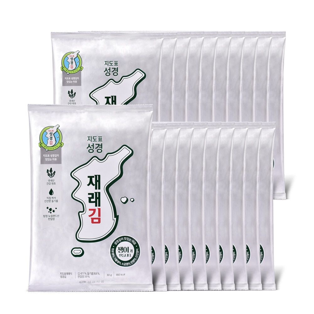 지도표성경김 지도표 성경 재래김 전장30g 20봉