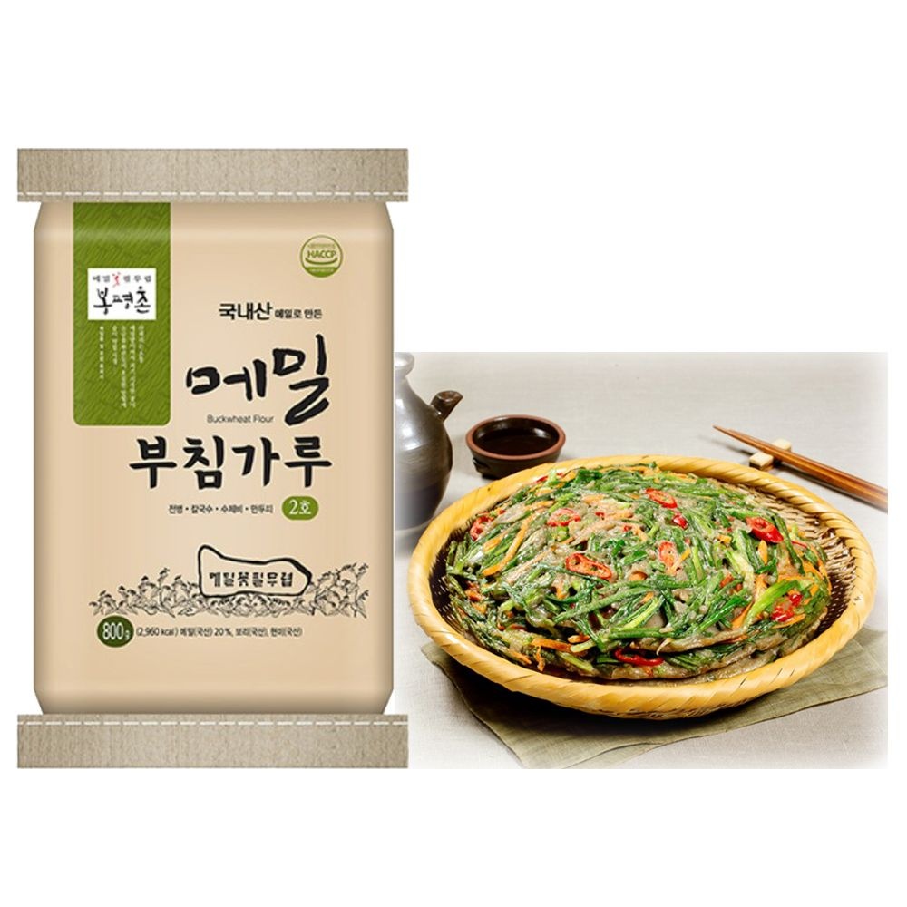 봉평촌 국내산 메밀 부침가루 2호 800g