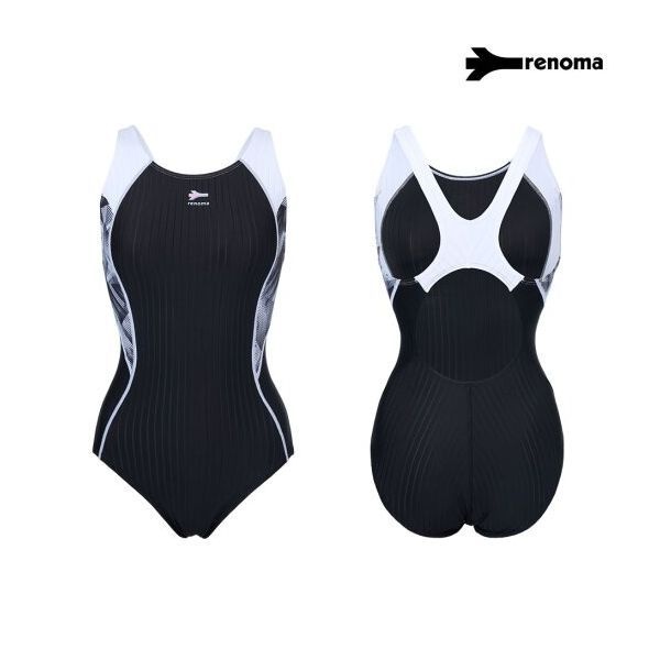 [레노마수영복]여성 믹스 X백 로우컷 원피스 수영복 LS2F806 851319