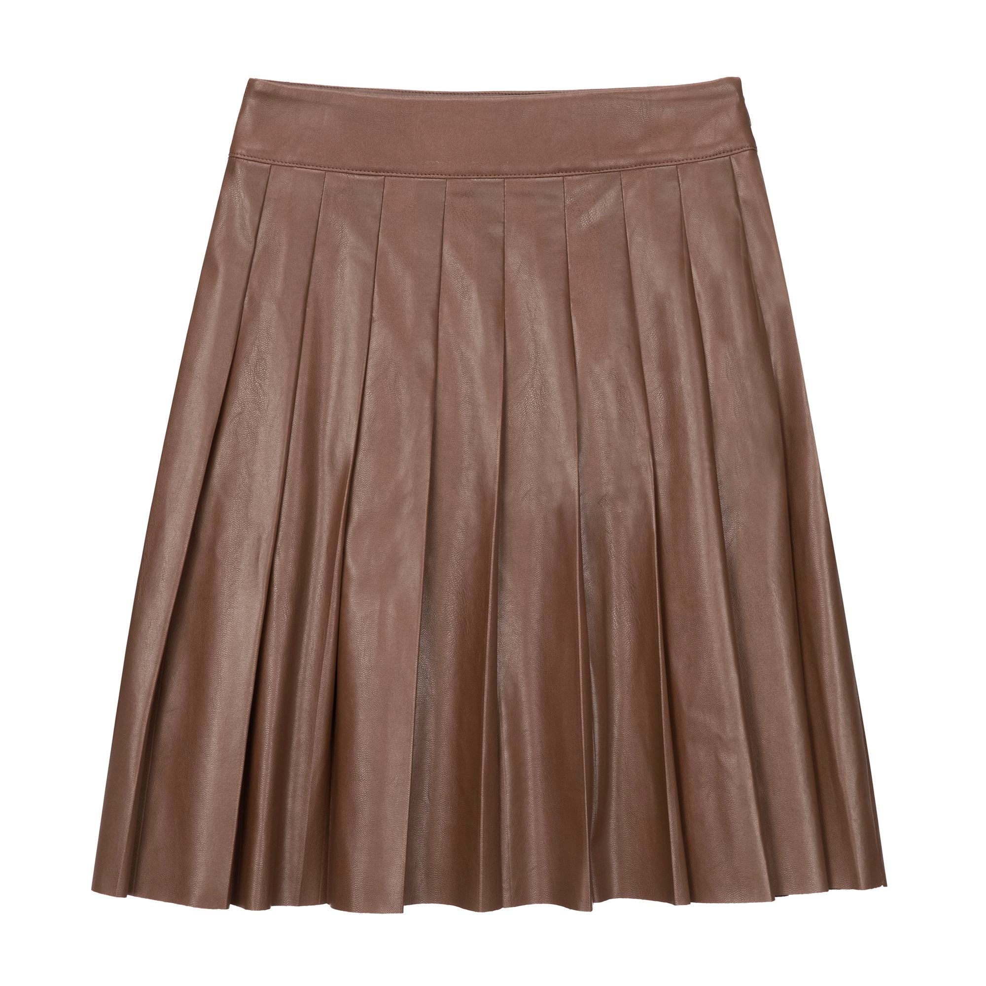 리에떼 leather pleats mini skirt- U1C32LSK010