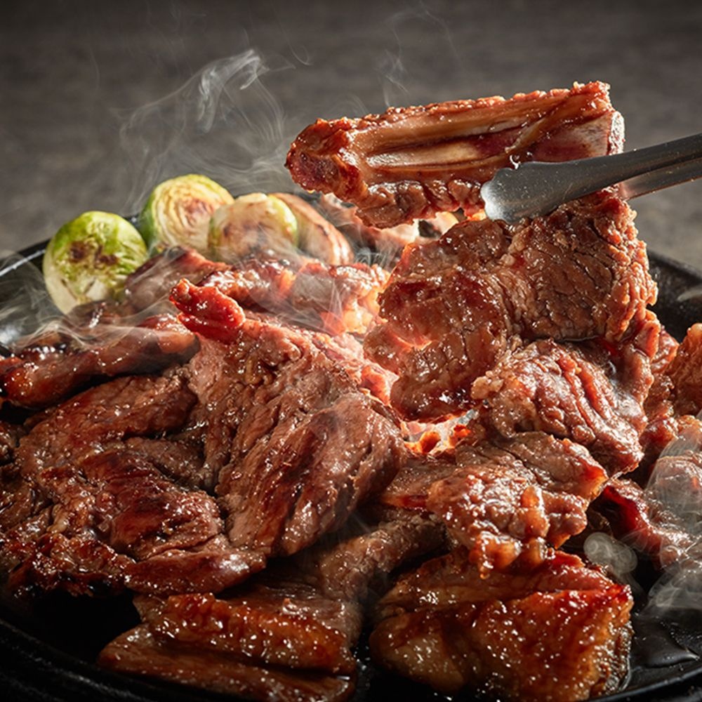 [온누리상품 상생페이백] [쌍교숯불갈비] 담양 한돈 숯불 양념 돼지 갈비 1kg