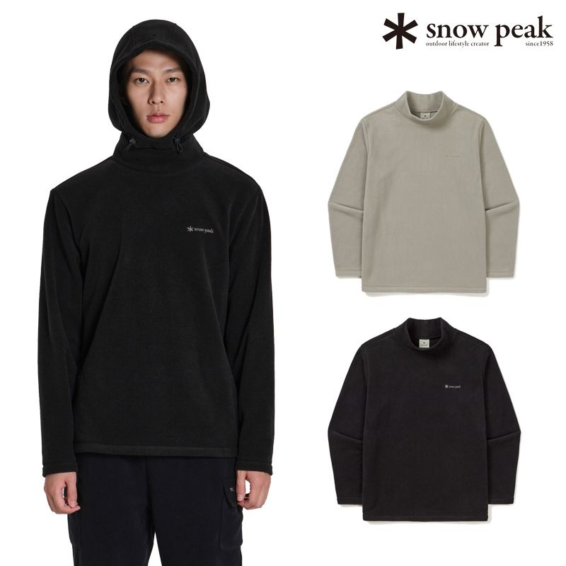 [롯데백화점] 스노우피크 어패럴 [최초가:79,000원] 폴라텍100 모크넥 티 캠핑룩 폴라티셔츠 S23WMTTL02_BS_L LE1220151952