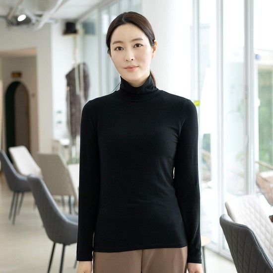 엄마옷 울 베이직 폴라 티셔츠 YKF516332 마담중년여성/빅사이즈/50대/60대/할머니옷