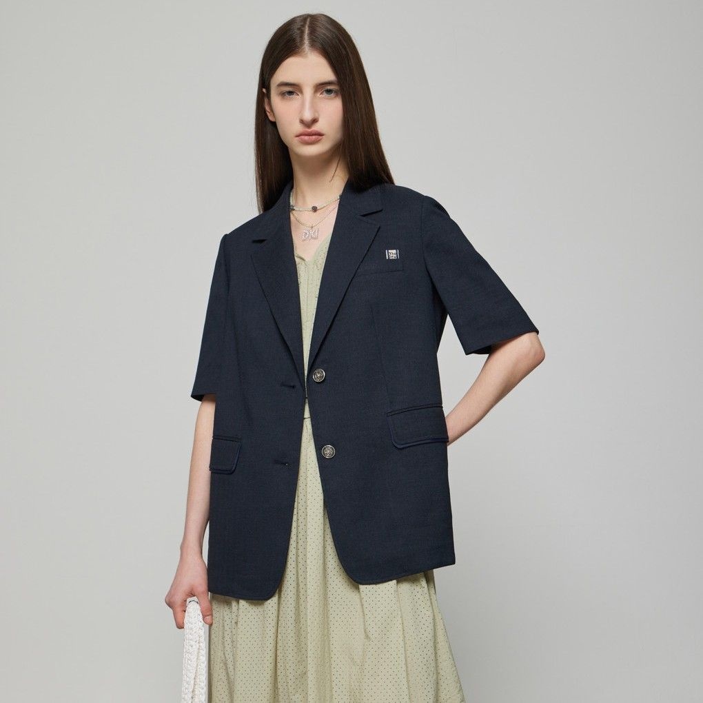 [롯데백화점] 듀엘 린넨 반팔 셋업 자켓(D252MSF047) LE1219518351