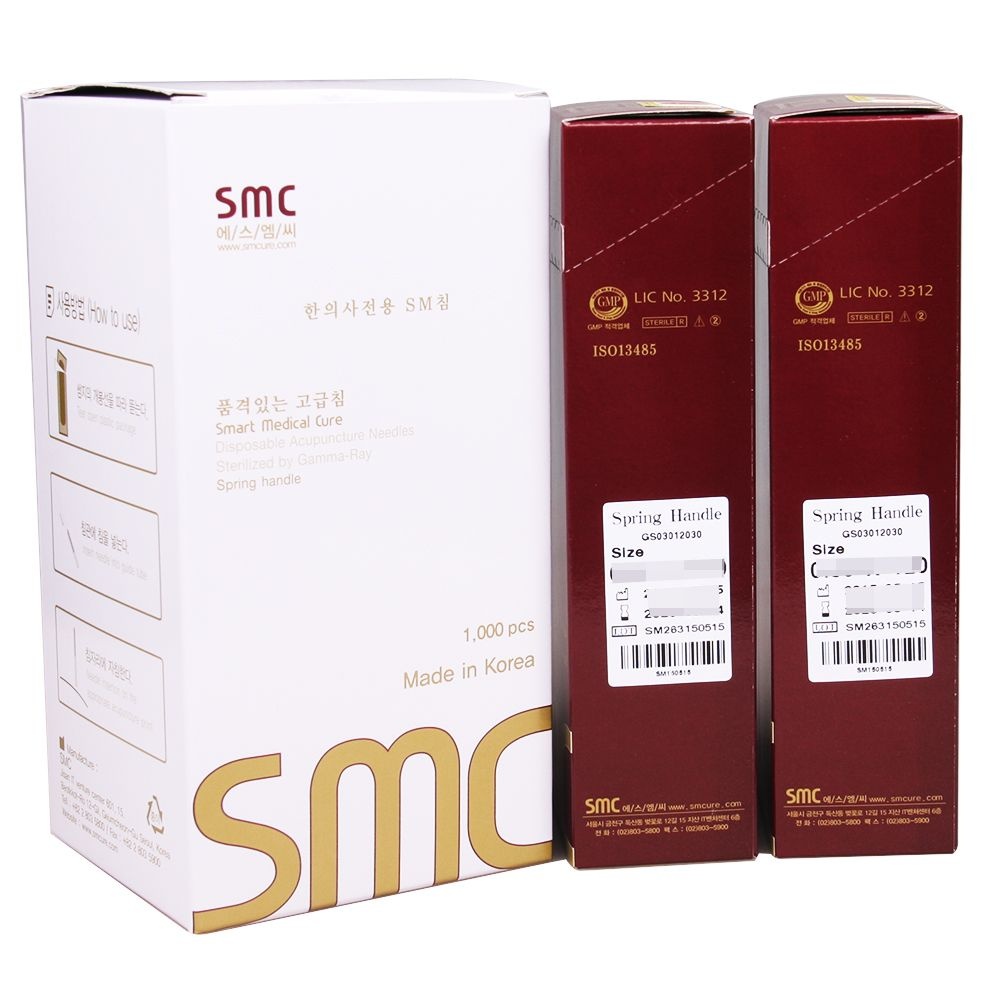 국산한방침 SMC장침 0.30x75mm 1Box(1000pcs) 멸균침 FDA CE ISO인증