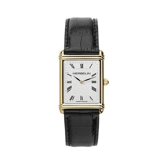 에블랑 아르데코 남성 가죽시계 17468P08