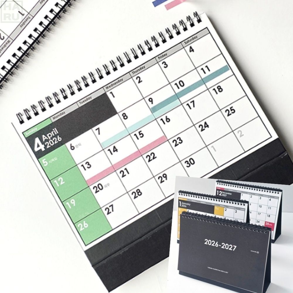 2026 2027 년 탁상달력 2년 스케줄 메모달력 26년 27년 양면 데스크 캘린더 깔끔하고편리 대량주문 회사단체선물