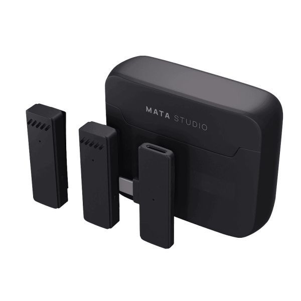 UnKnown 마타스튜디오 와이어리스1 무선 핀마이크 블루투스 휴대용 스마트폰 듀얼 C타입 유튜브 방송용 강의용