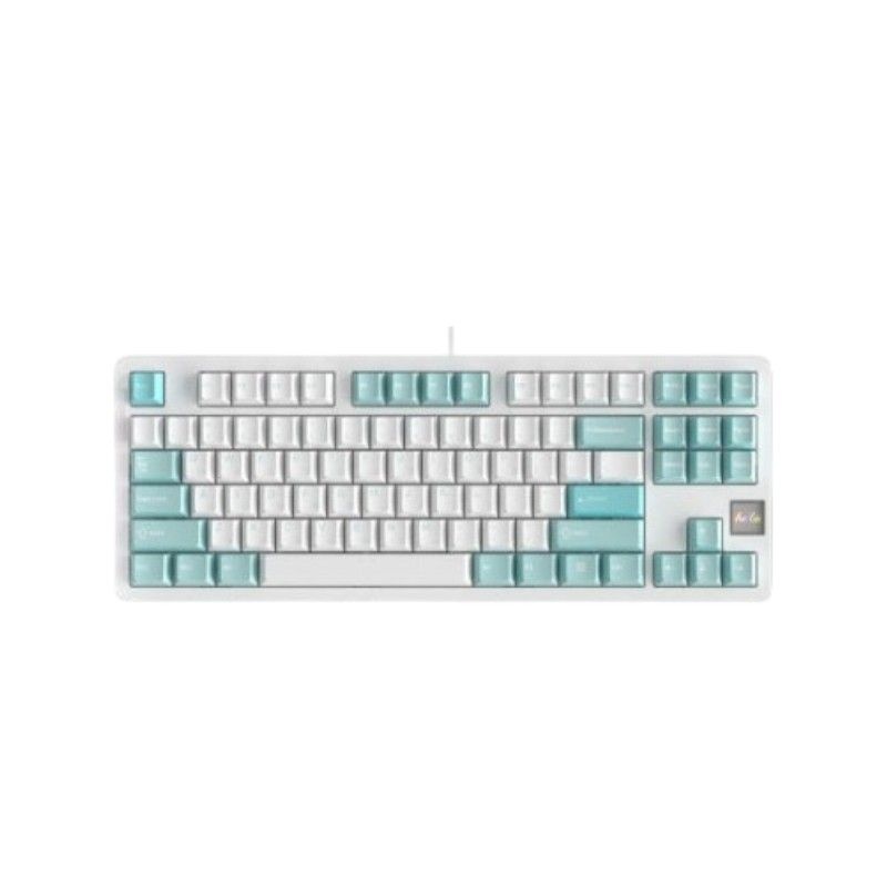 다얼유 A87 PRO 8K 유선 기계식 키보드 게이밍 (아이스블루 / 스노우축)