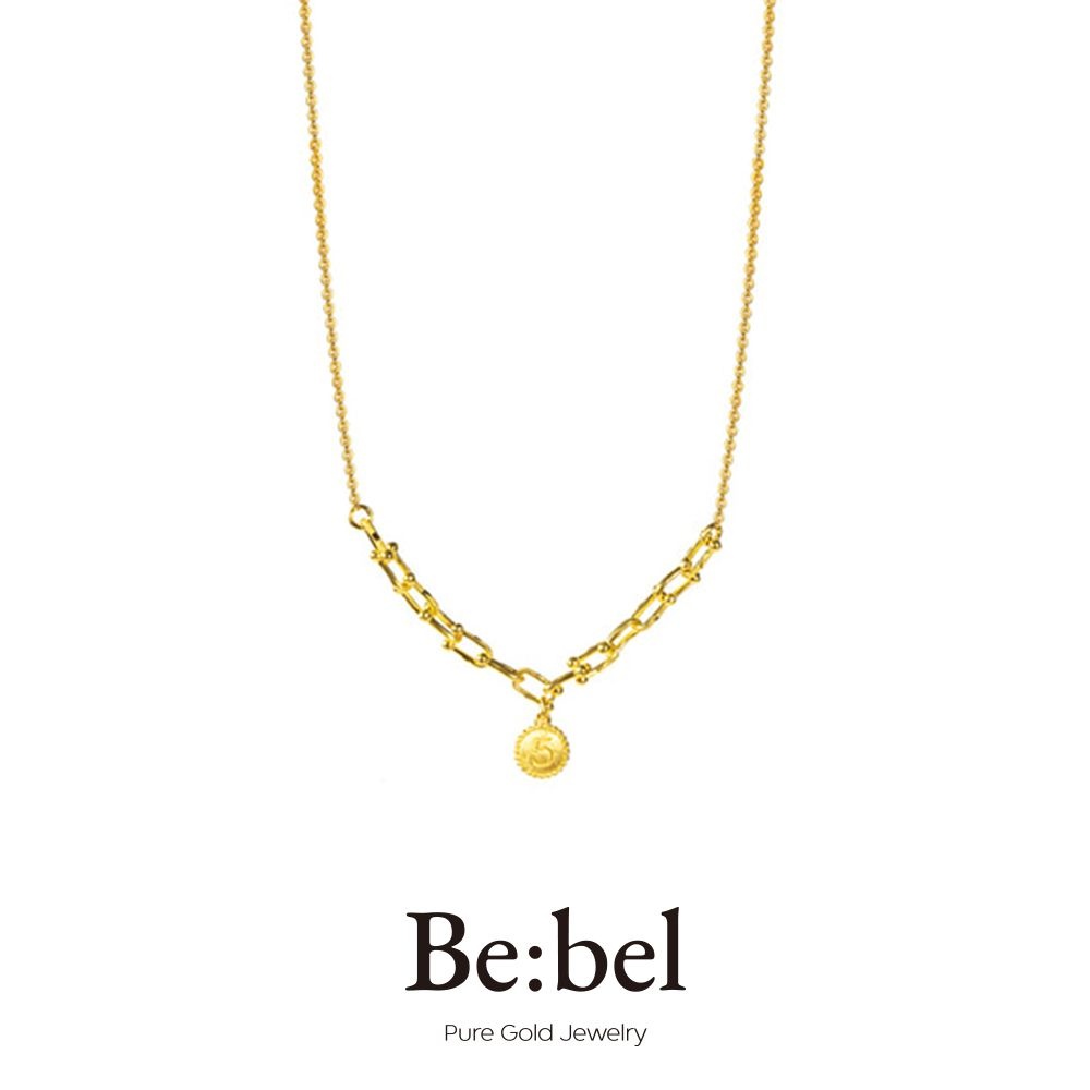 순금 목걸이 11.25g(3돈) 24k 여자 코인 넘버 5 비벨