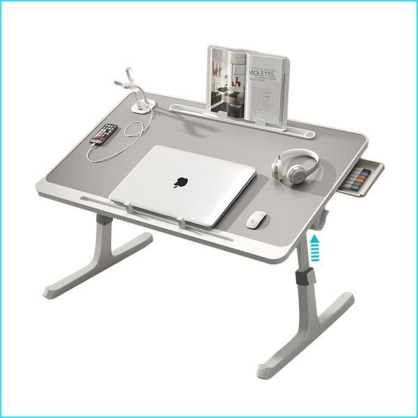 업그레이드버전 접이식 침대 테이블 좌석테이블 노트북책상 침실테이블 거실테이블 높이조절 각도조절 USB